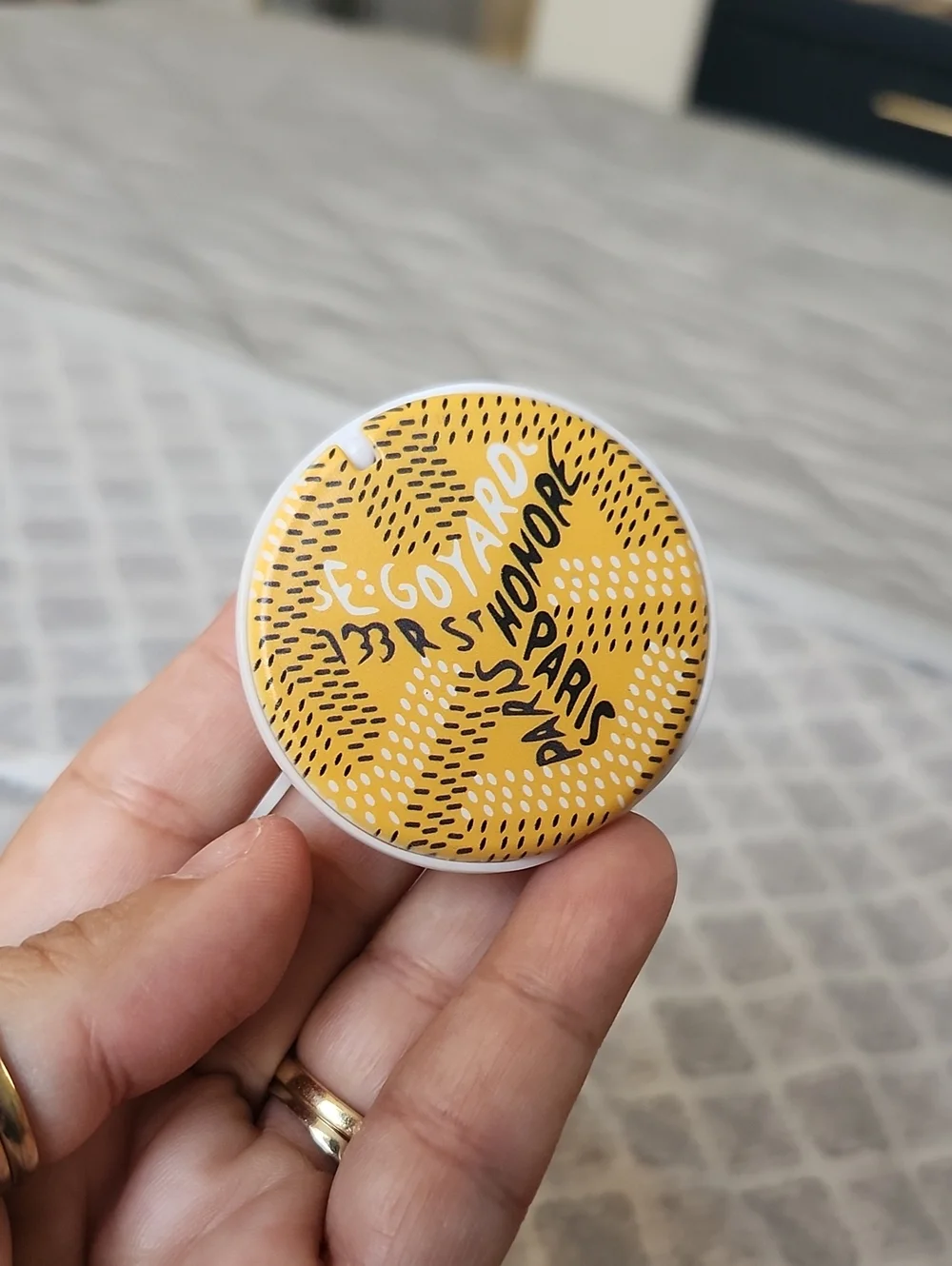 Yellow Patterned Compact Phone Grip